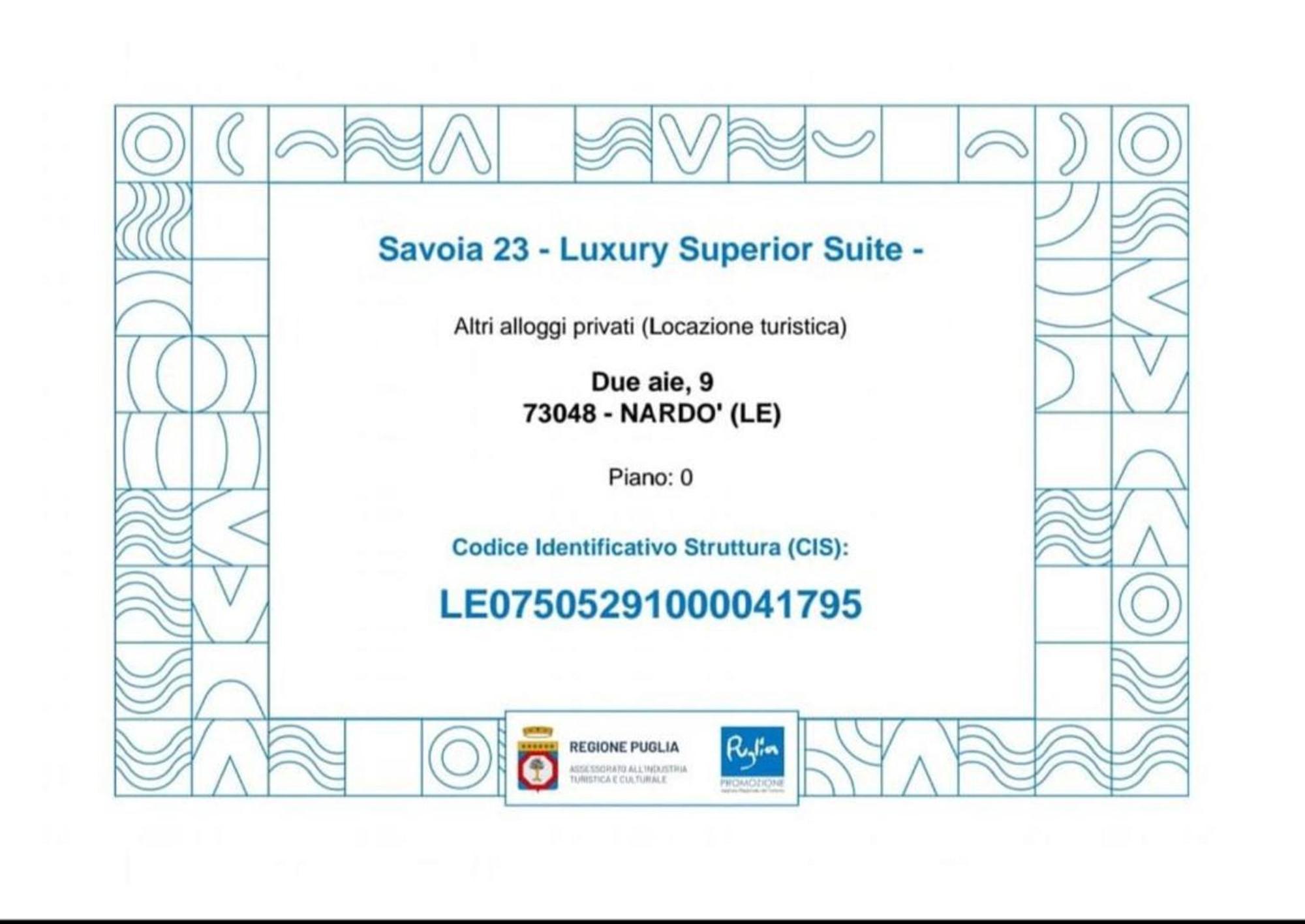 Savoia23 Bed & Breakfast Nardò Dış mekan fotoğraf